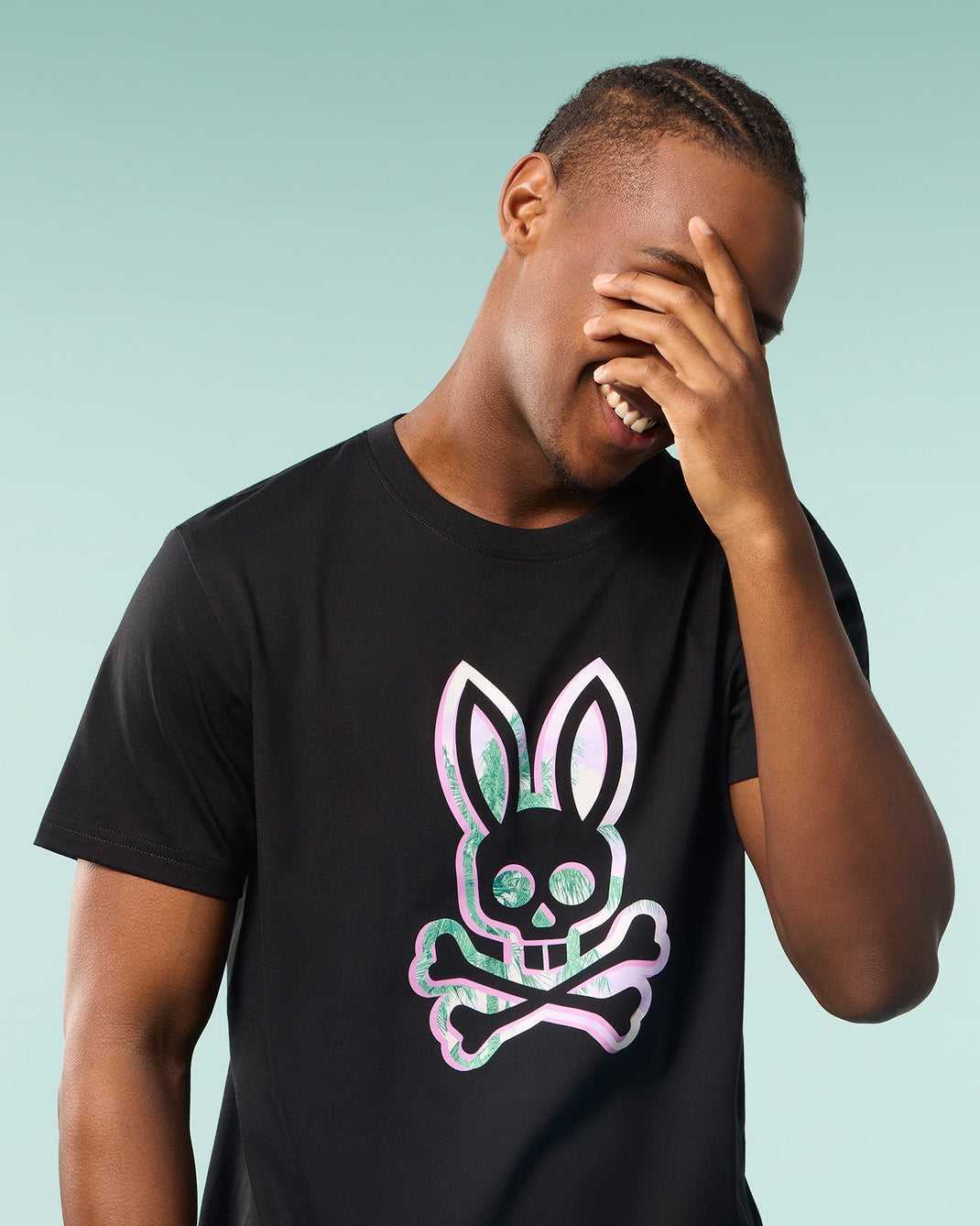 Tees Psycho Bunny Leonard Graphic Tee Noir Homme | KWJ-37939619